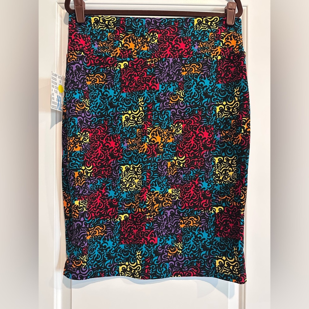 LuLaRoe Multicolor Swirl Skirt